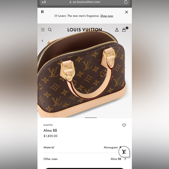 Authentic 💯❤️‼️ Brandnew Bb Alma Louis Vuitton💯 - Picture 10 of 10